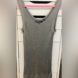 Vince Metallic Gray Scoop neck Women's Sweater Tank Size M